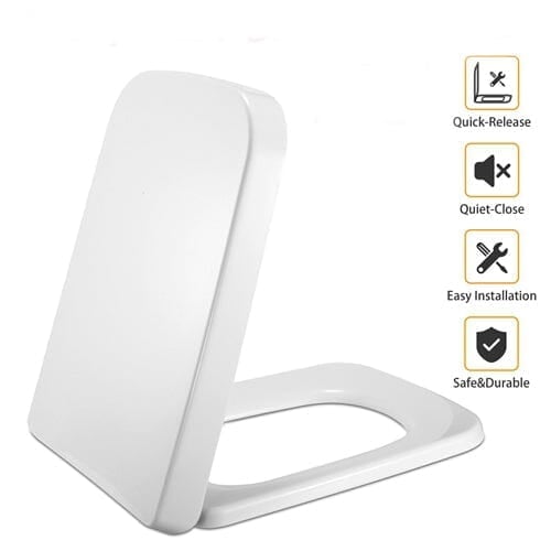 Square Toilet Seat with Grip-Tight Seat Bumpers Image 7