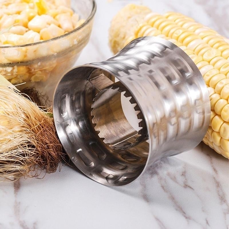 Stainless Steel Corn Stripper and Peeler Ring Image 2