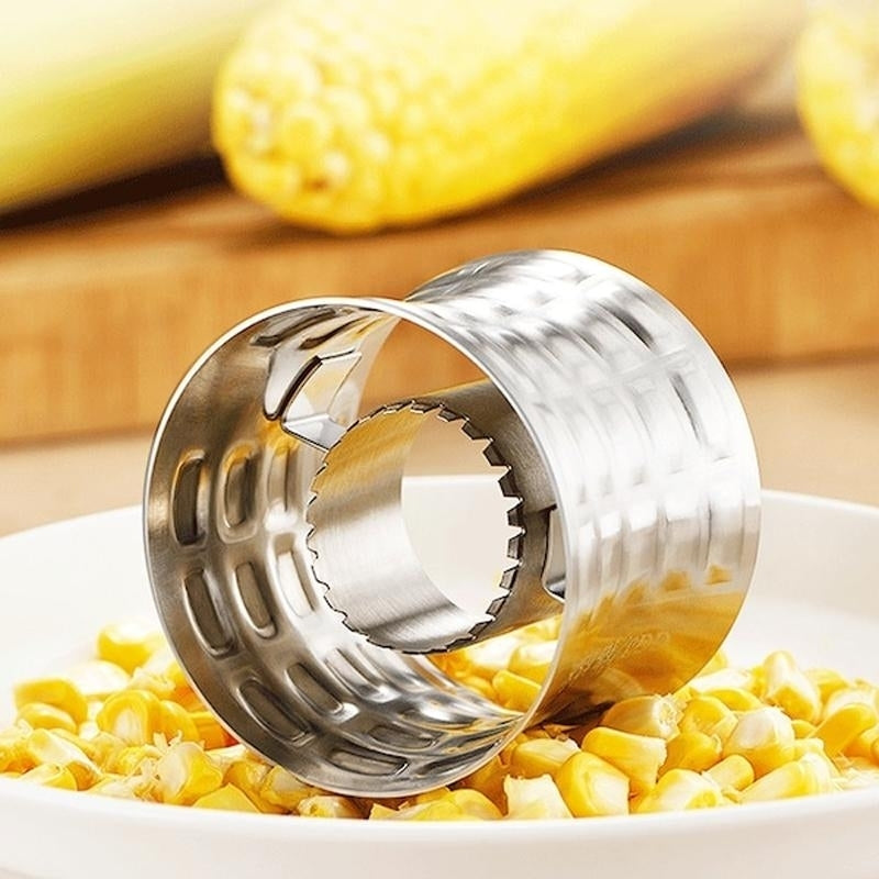 Stainless Steel Corn Stripper and Peeler Ring Image 3