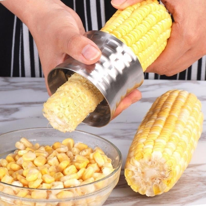 Stainless Steel Corn Stripper and Peeler Ring Image 4