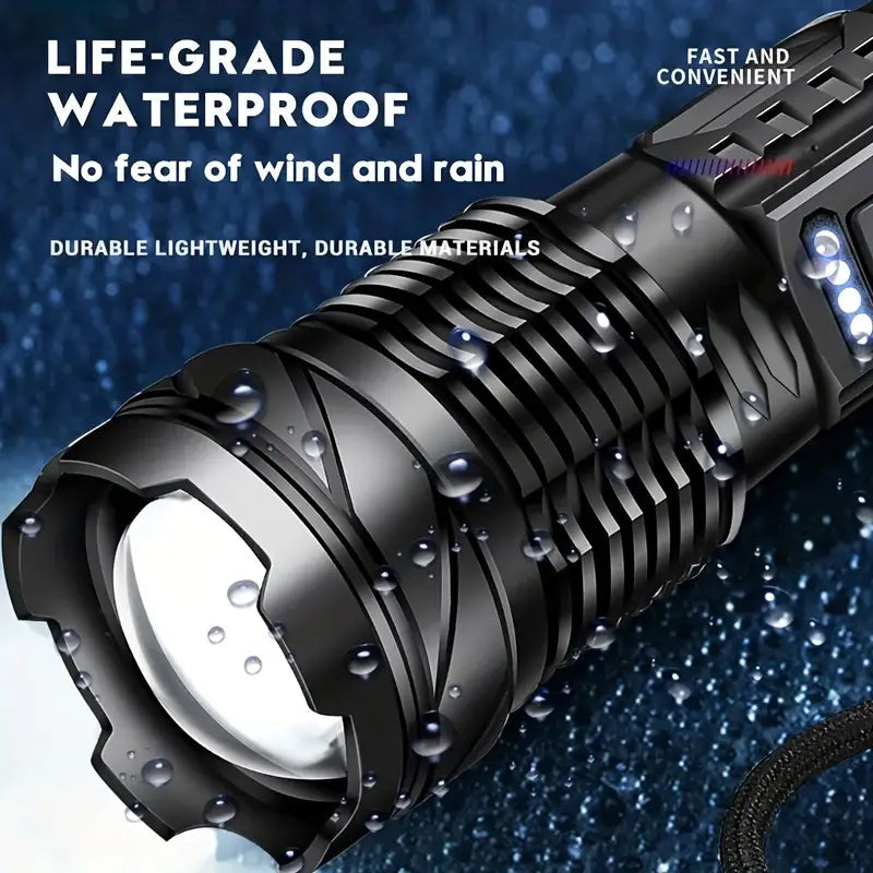 Super Powerful Rechargeable Torch Flood Light Image 4