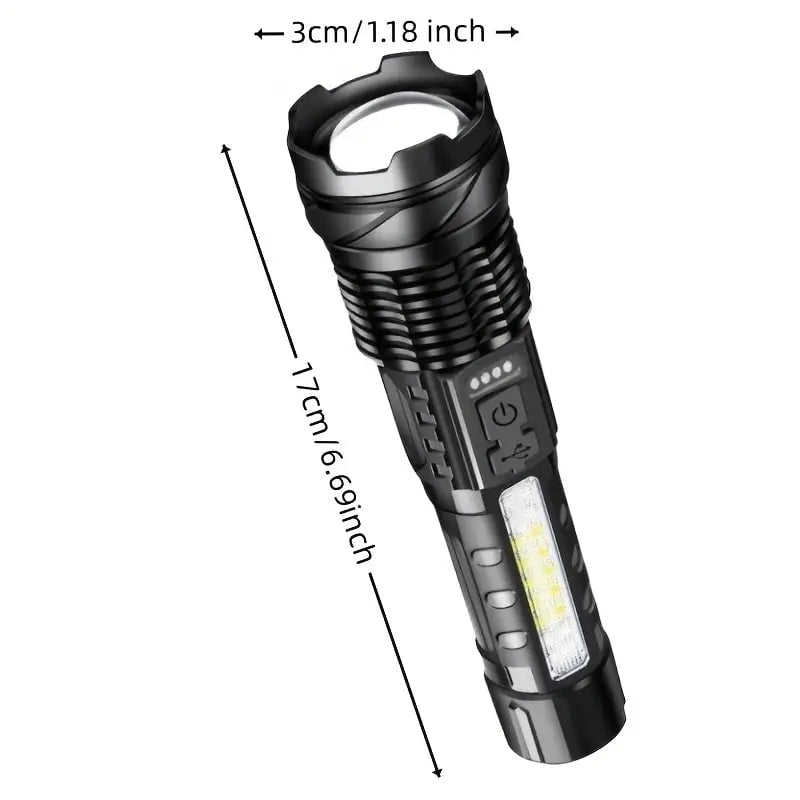 Super Powerful Rechargeable Torch Flood Light Image 9