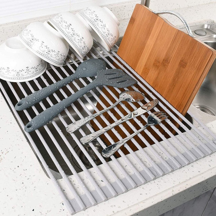 Surpahs over the Sink Multipurpose Roll-Up Dish Drying Rack Image 1