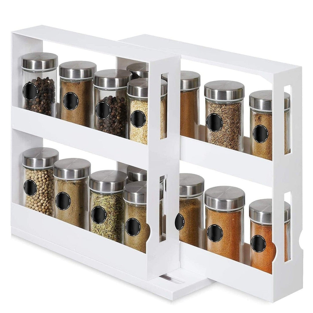 Swivel Cabinet Organizer Revolving Kitchen Rack Spice Organizer Image 2