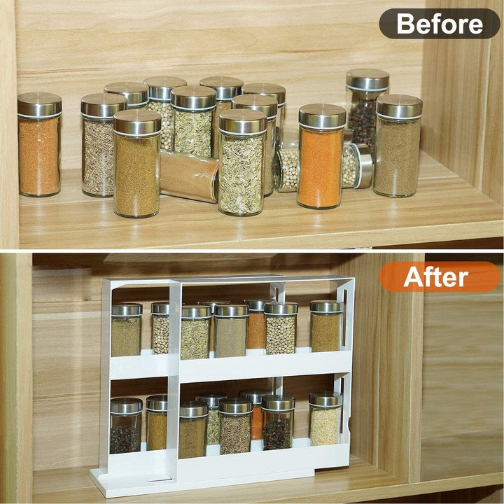 Swivel Cabinet Organizer Revolving Kitchen Rack Spice Organizer Image 10