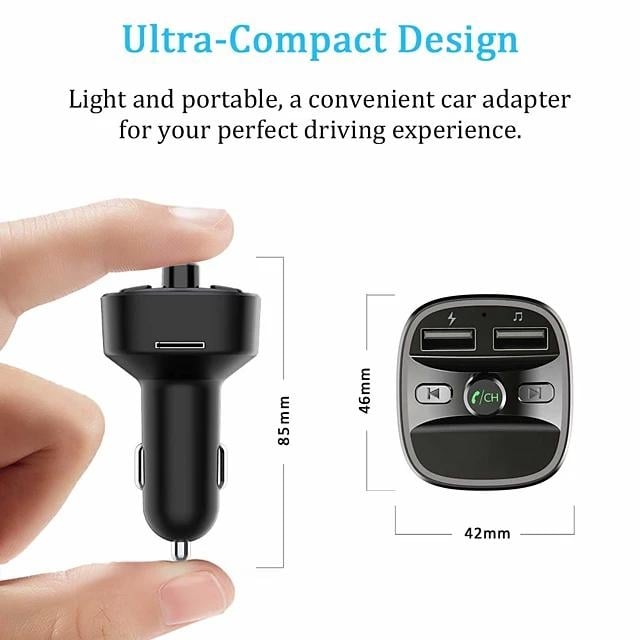 T25 Bluetooth 5.0 Car FM Transmitter Image 4