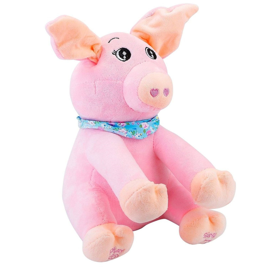 Stuffed Plush Pig Doll Pick-a-Boo Animated Toy Image 2