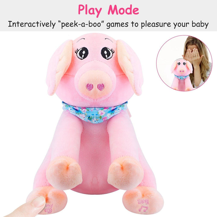 Stuffed Plush Pig Doll Pick-a-Boo Animated Toy Image 4