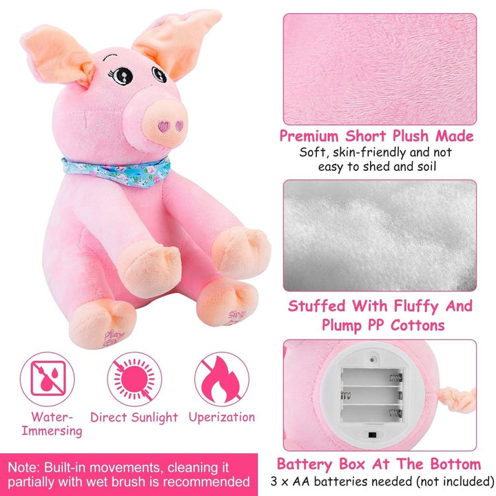 Stuffed Plush Pig Doll Pick-a-Boo Animated Toy Image 8