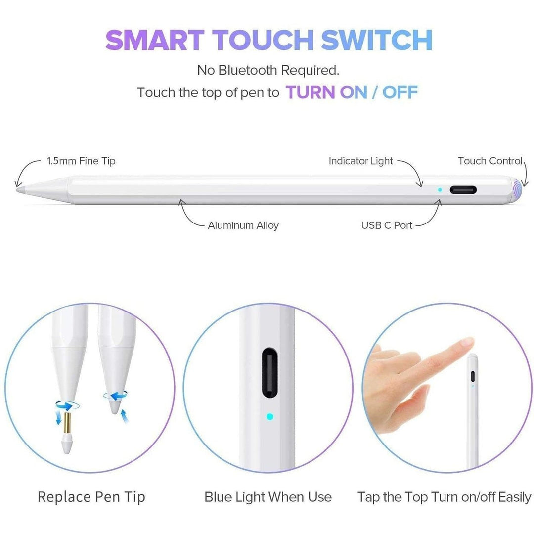 Stylus Pen for iPad with Palm Rejection Active Pencil Compatible with (2018-2020) Image 3