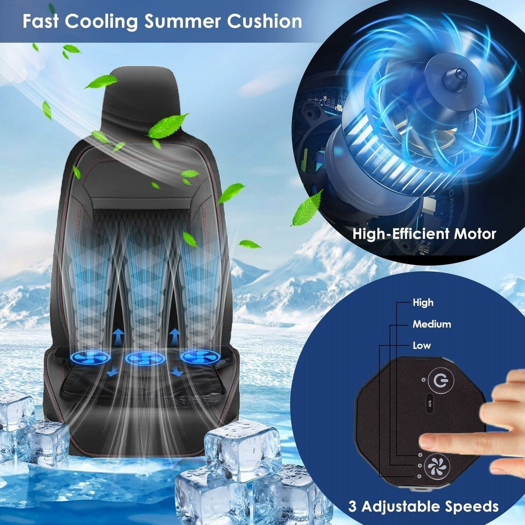 Summer Water Cooling System Seat Cushion with Fans 3 Speeds Image 4