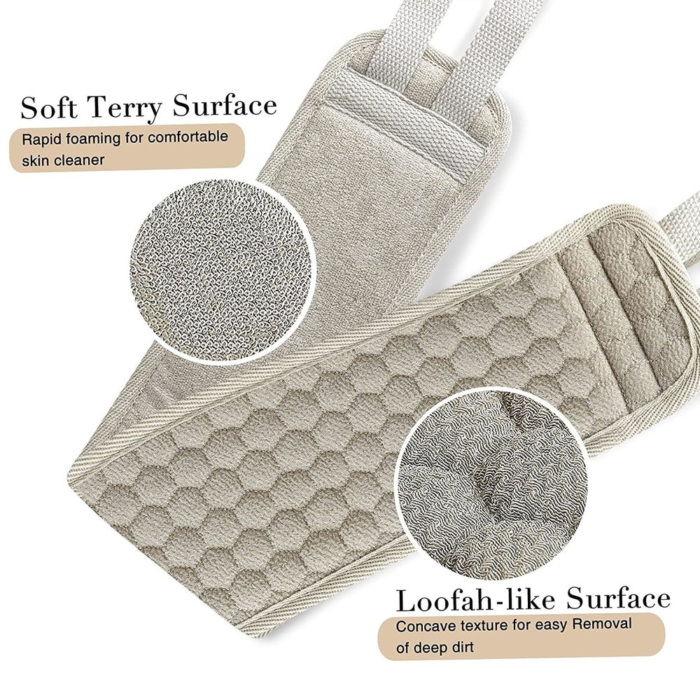 Suntee Exfoliating Back Scrubber and Exfoliating Sponge Pad Image 2