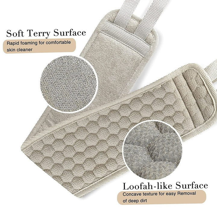 Suntee Exfoliating Back Scrubber and Exfoliating Sponge Pad Image 2