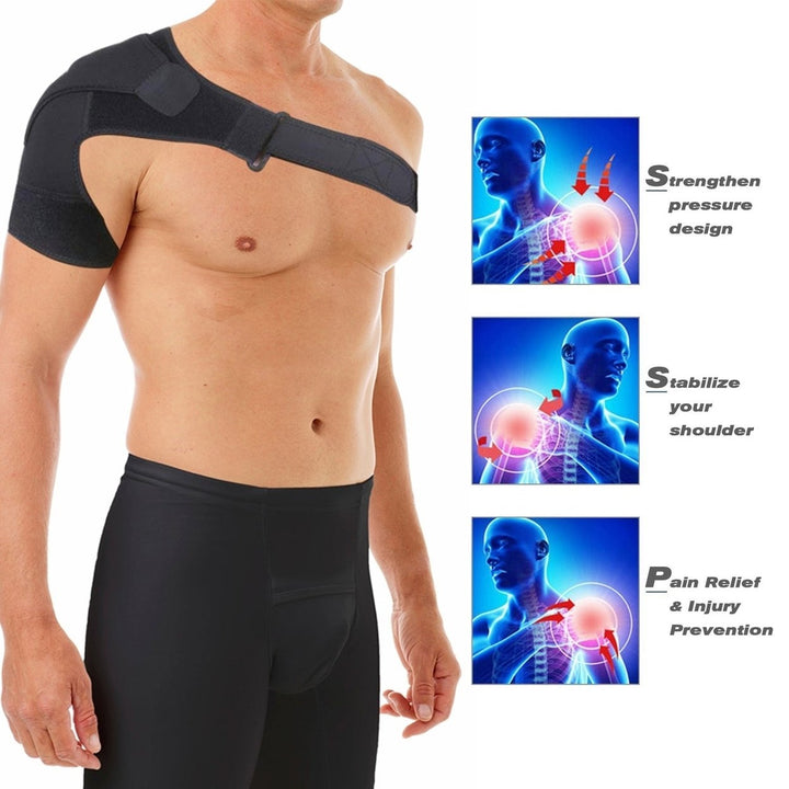 Unisex Adjustable Pain Relief Magnetic Shoulder Brace Support Brace Image 2