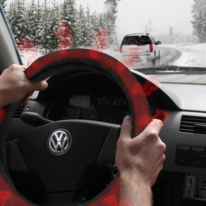 Tight Fit Heated Car Steering Wheel Cover Image 2