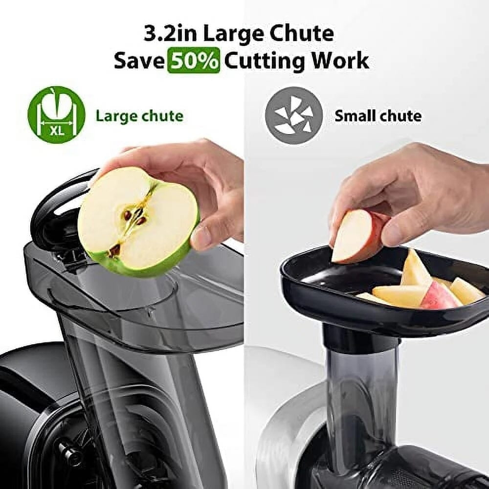 TKTK Multipurpose Masticating Juicer Extractor with Wide Feed Chute and 2 Speed Modes Image 3