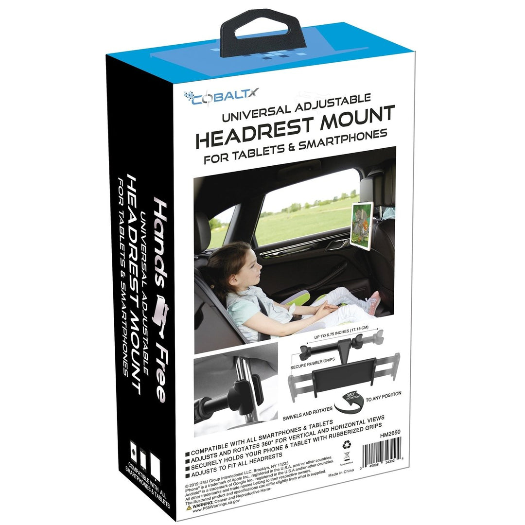 Universal Adjustable Headrest Mount for Tablets and Smartphones Image 4