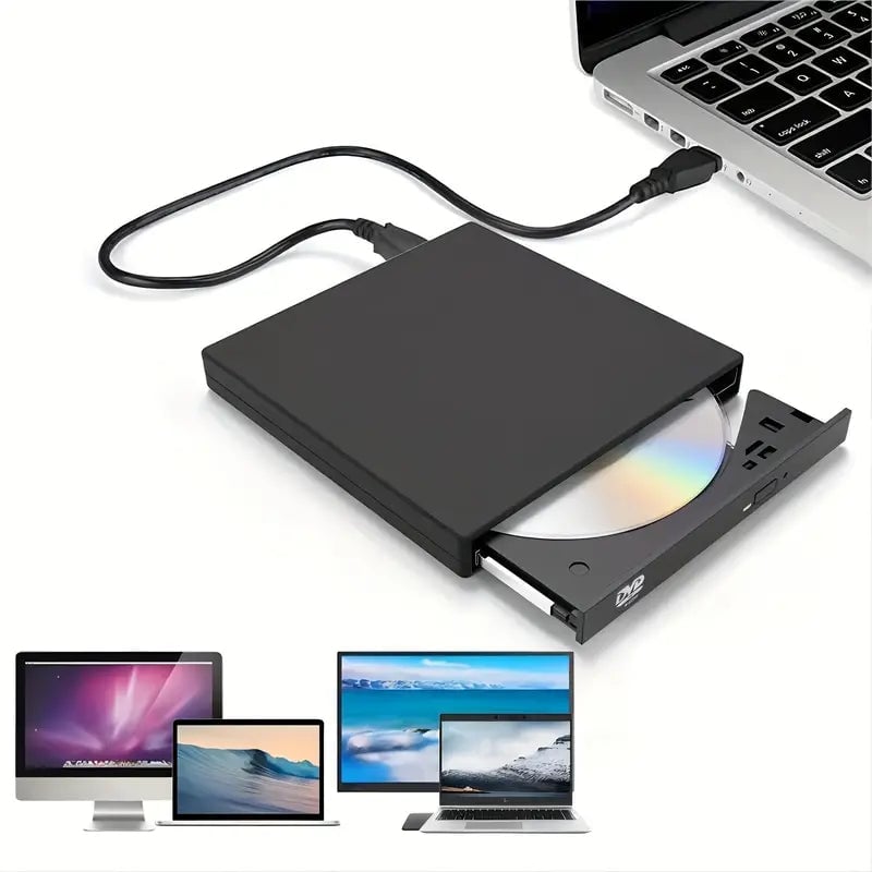 USB 2.0 Slim Protable External CD-RW Drive DVD-RW Burner Writer Player Image 1