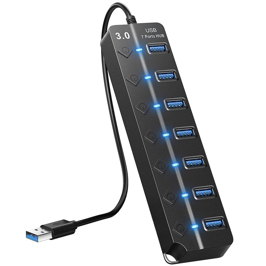 USB 3.0 HUB 7 Ports High Speed 5Gbps USB Splitter Image 1