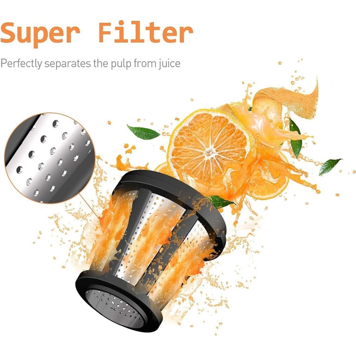 WHALL Masticating Juicer with Quiet Motor and Reverse Function Image 2