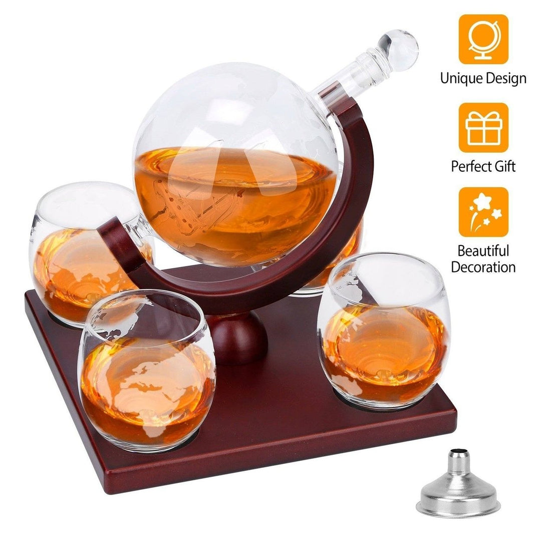 Whiskey Decanter Globe Set Image 3