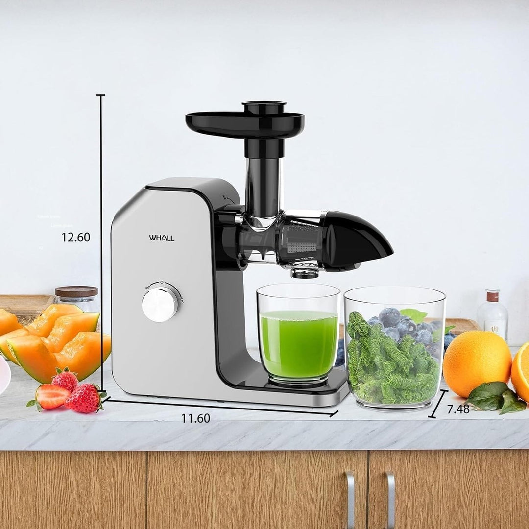 WHALL Masticating Juicer with Quiet Motor and Reverse Function Image 6