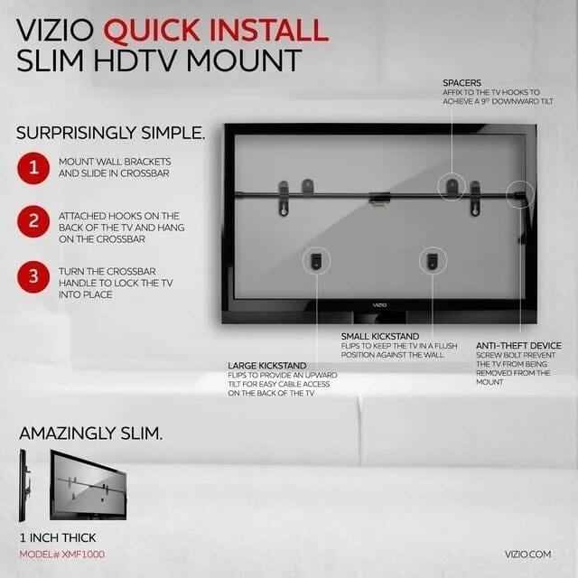 VIZIO XMF1000 Wall Mount for Flat Panel Display Image 2