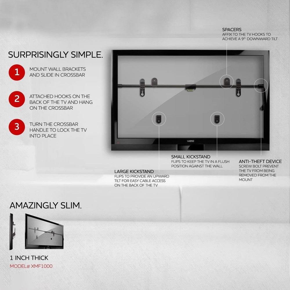 VIZIO XMF1000 Quick Install Slim HDTV Mount Image 2