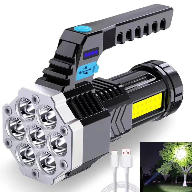 USB Rechargeable High Power LED Flashlight Image 1