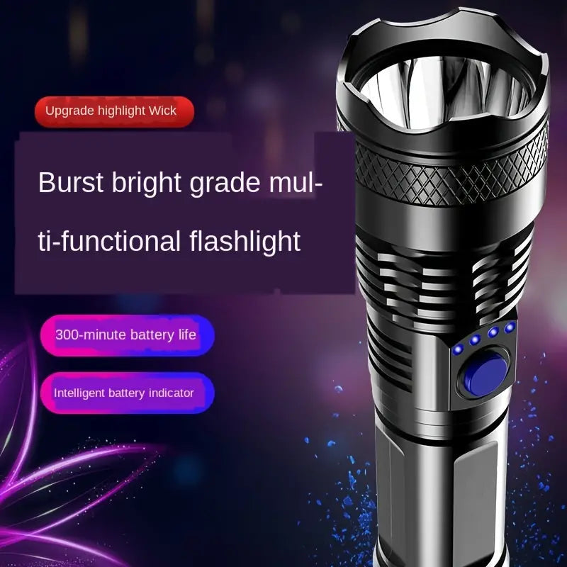 USB Rechargeable Strong Light Flashlight Image 4