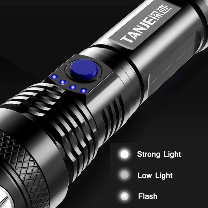 USB Rechargeable Strong Light Flashlight Image 6