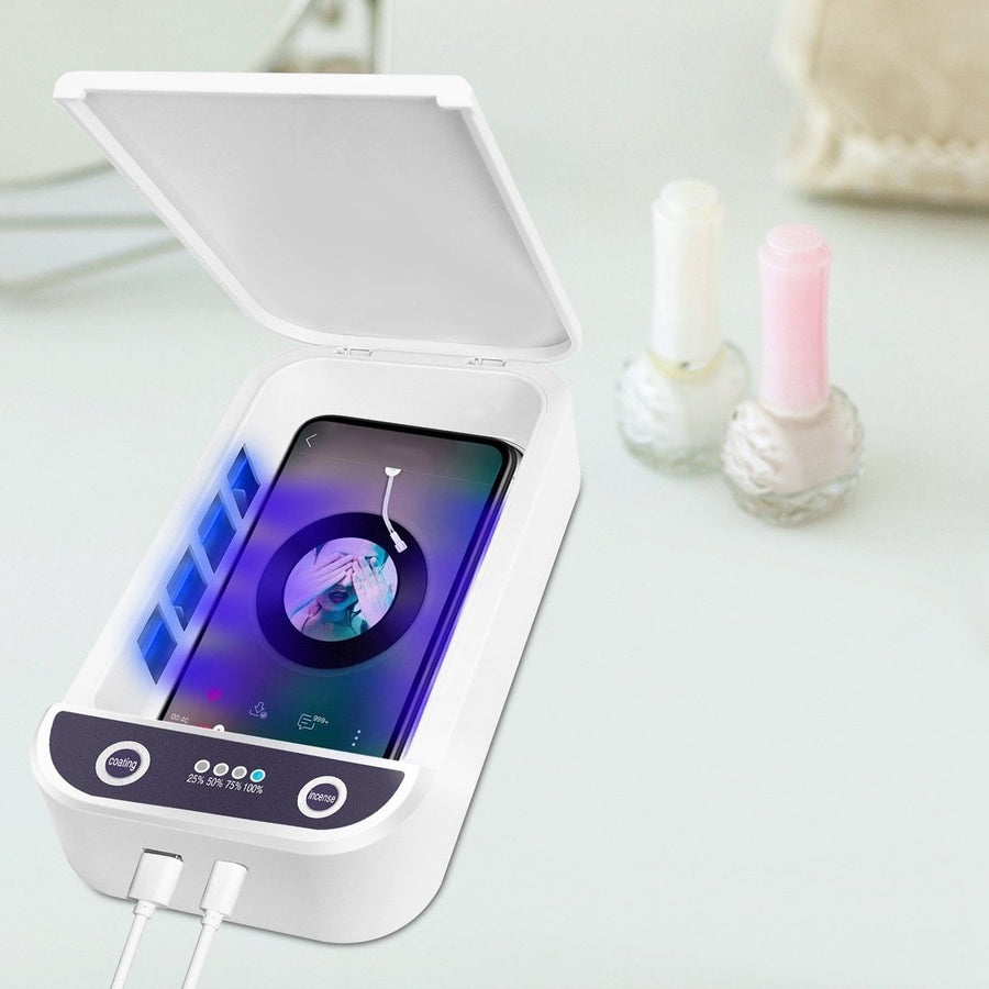 UV Light Phone Disinfection Box with Aromatherapy Function Image 1