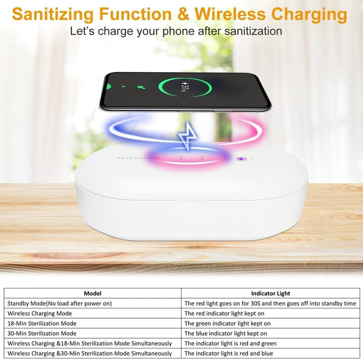 UV Light Sanitizer Box Portable 10w Phone Wireless Charging Disinfection Lamp Image 7