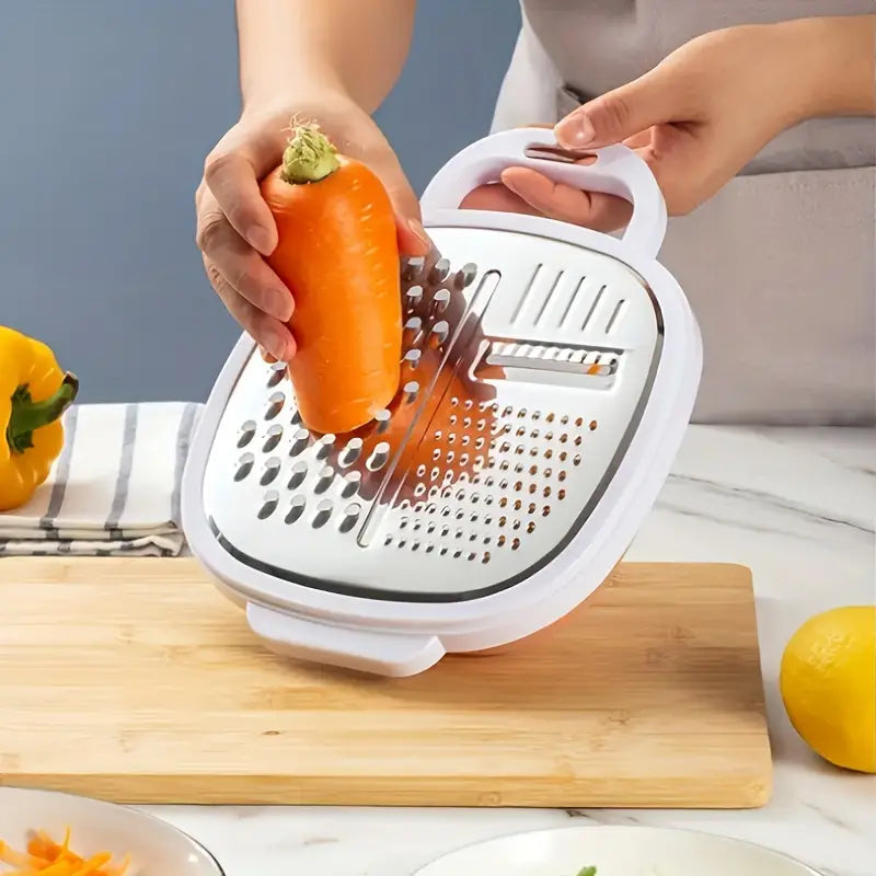 Vegetable Cutter With Lid And Drainer Basket Image 1