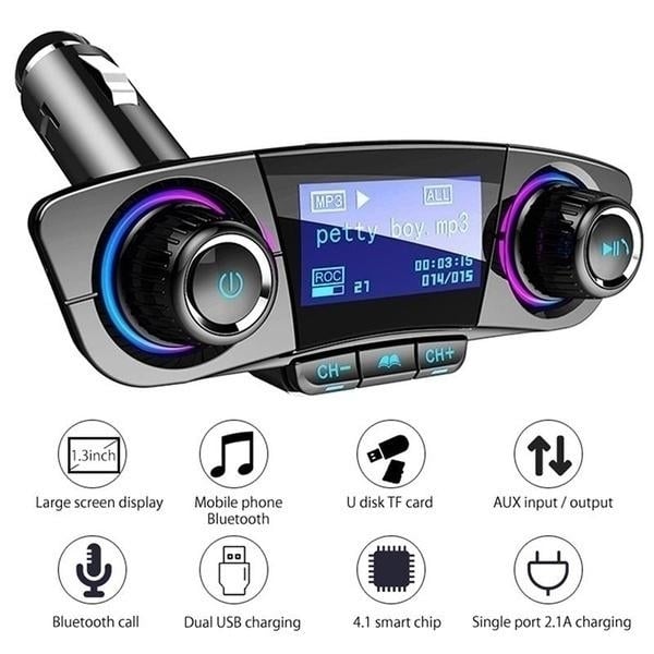 Wireless Bluetooth Handsfree Calling Car Charger FM Transmitter Image 2