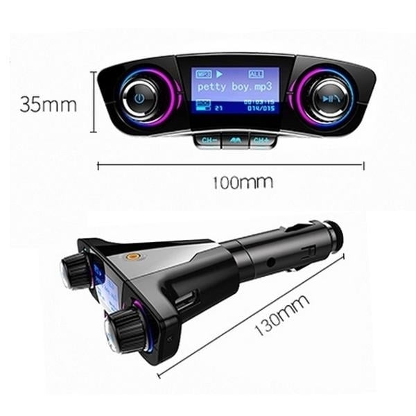 Wireless Bluetooth Handsfree Calling Car Charger FM Transmitter Image 4