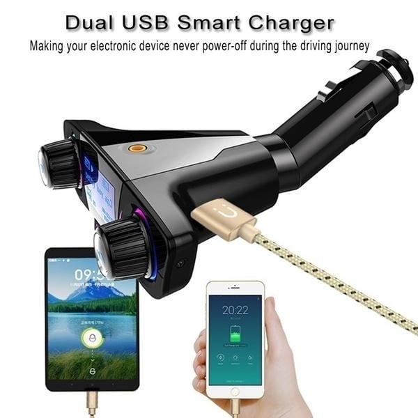 Wireless Bluetooth Handsfree Calling Car Charger FM Transmitter Image 7