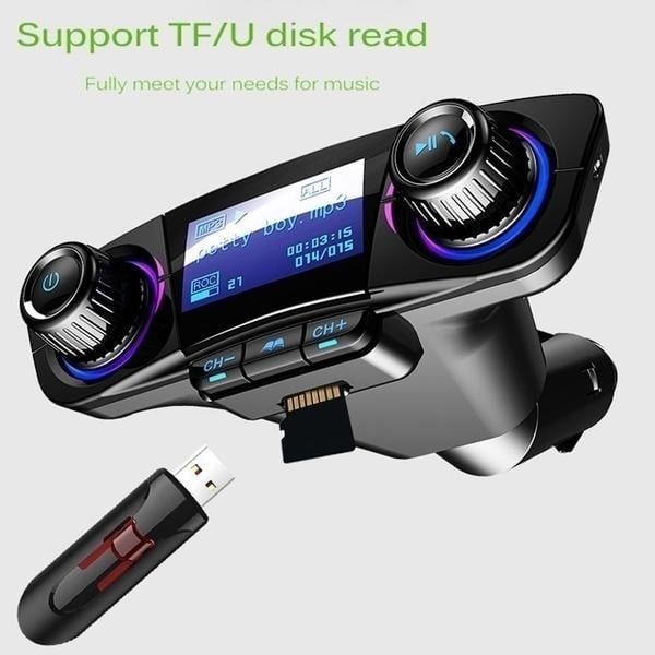 Wireless Bluetooth Handsfree Calling Car Charger FM Transmitter Image 10