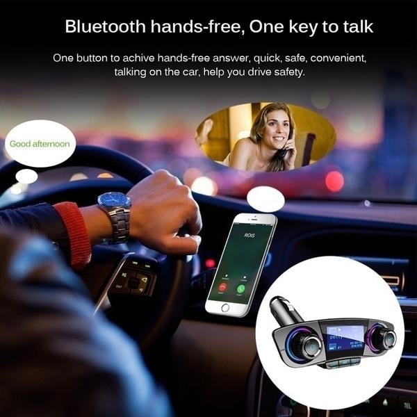 Wireless Bluetooth Handsfree Calling Car Charger FM Transmitter Image 12