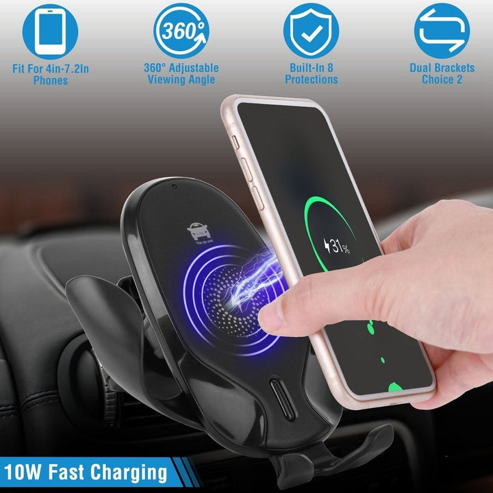 Wireless Car Charger 15W Qi Fast Charging Car Mount Image 12