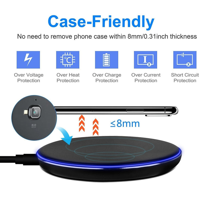 Wireless Charger Qi-Certified Ultra Slim 5W Charging Pad Image 10