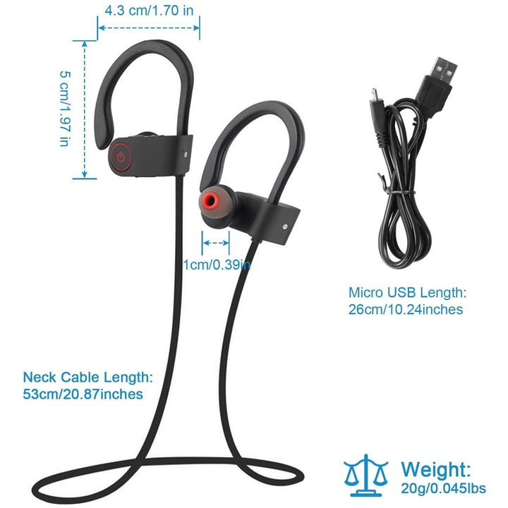 Wireless Headset IPX7 Waterproof Image 4