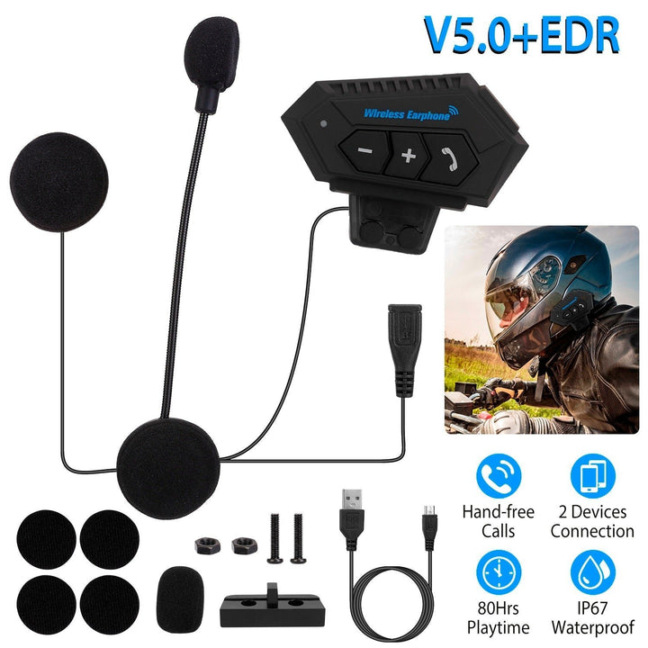 Wireless Headset Speaker Motorcycle Helmet Motorbike Headphone Image 4