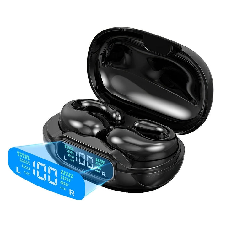 Wireless V5.3 Open Ear Clip Earbuds IPX3 Waterproof Ultra Open Earbuds with LED Display Image 4