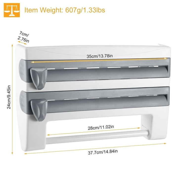 Wall Mounted Kitchen Roll Dispenser with Cutter Image 4