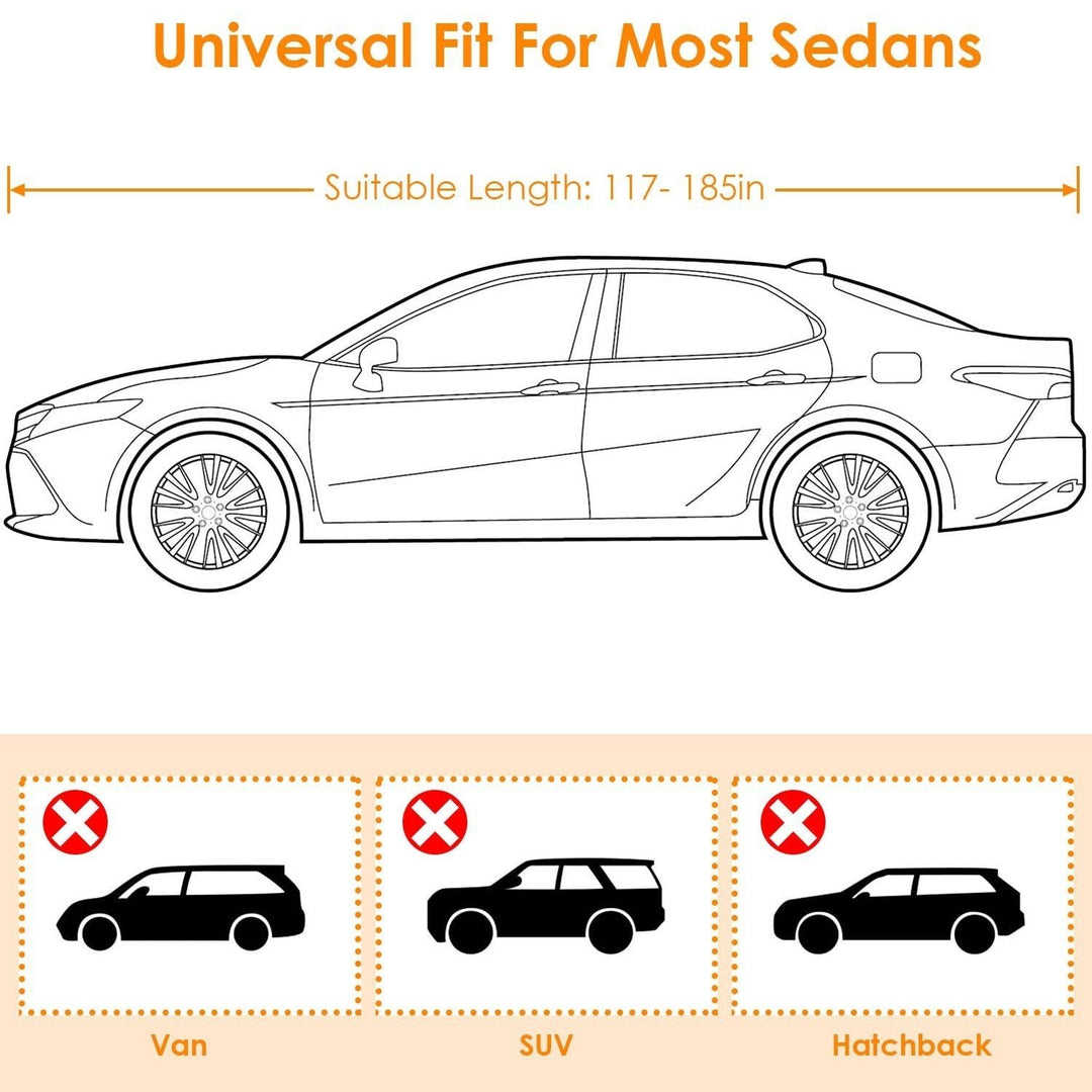 Weather UV Outdoor Full Cover For Sedans Up To 185" Image 4