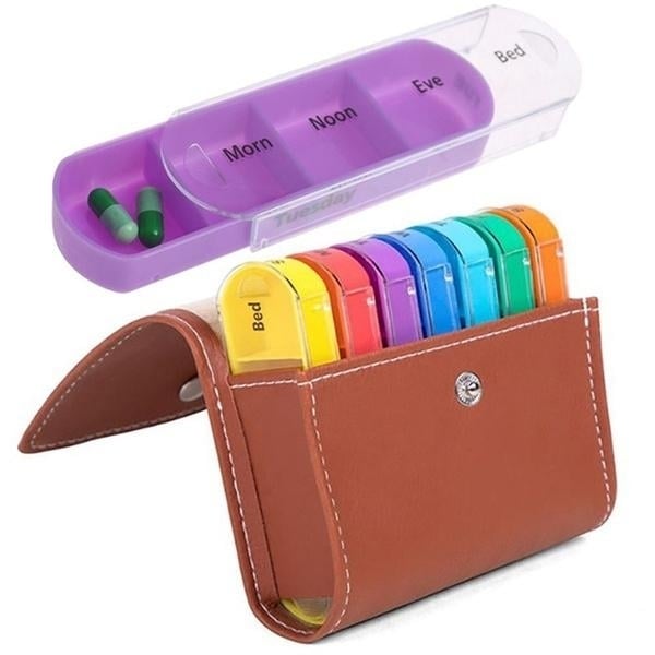 Weekly Pill Organizer Dispenser Box Image 1