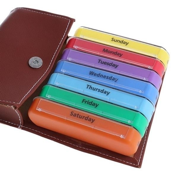 Weekly Pill Organizer Dispenser Box Image 10