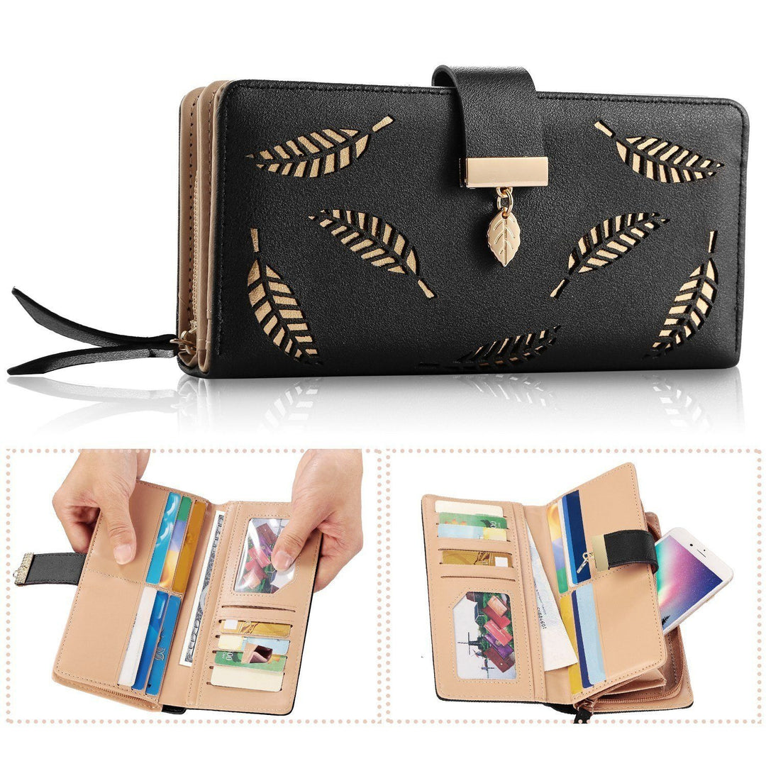 Women Wallet PU Leather Lady Long Purse Image 1