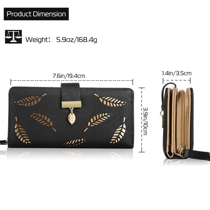 Women Wallet PU Leather Lady Long Purse Image 6